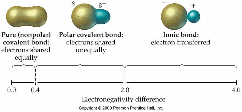 gradation of polar bond: Ionic bonds form between atoms that have significantly different electronegativities.