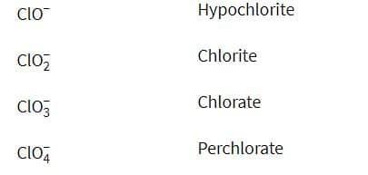 In extended series of oxyanions, prefixes are also used. Hyper, written as Per –, is used to indicate more oxygen.