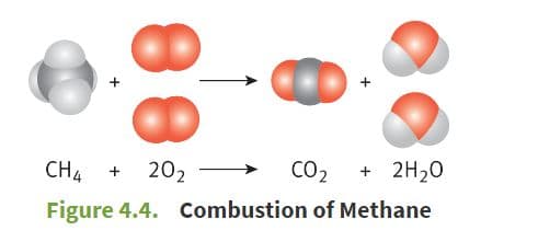 In its most common form, reactants of combustion reaction form the two products of carbon dioxide and water.
