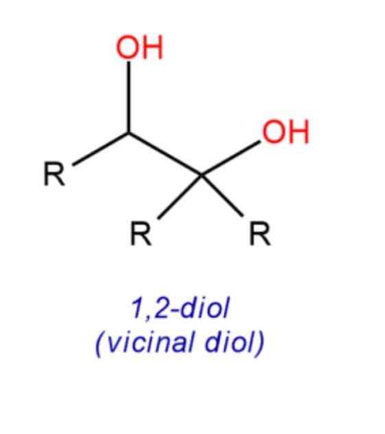 Diols with hydroxyl groups on adjacent carbons are called vicinal diols.