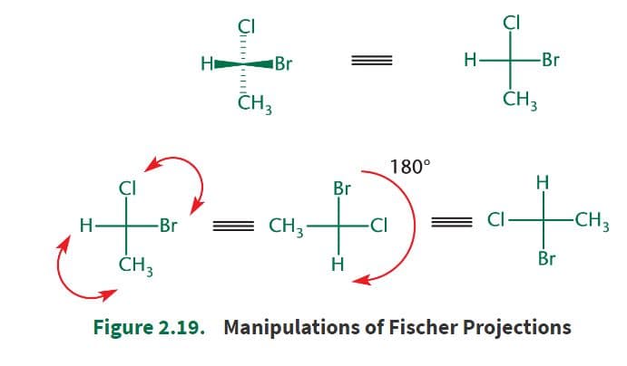 In Fischer projections , vertical lines are synonymous with dashes.
