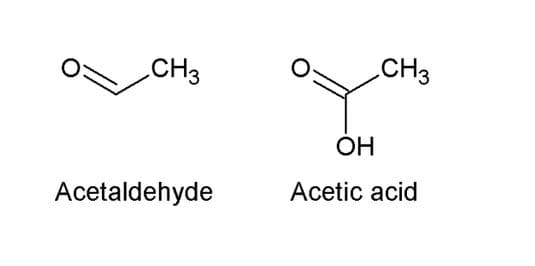Acetaldehyde and acetic acid contain ethane as a parent alkane.