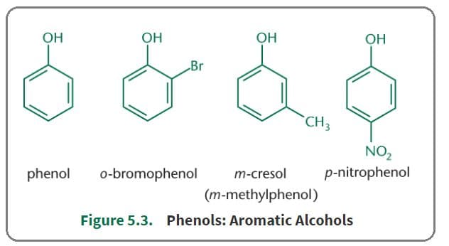 Two groups on adjacent carbons of benzene rings are called ortho–, or simply o–.