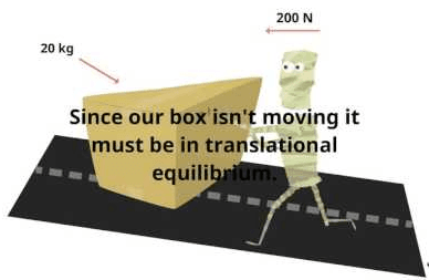 Translational equilibrium occurs in the absence of any net forces acting on an object.