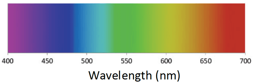 In the visible spectrum, violet has the smallest wavelength.