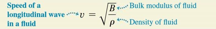 Speed of sound equation: (see image)