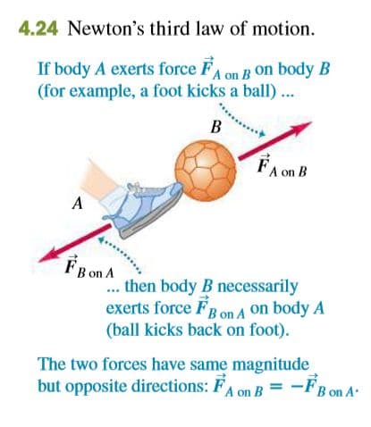 Newton’s third law states that any two objects interacting with one another experience equal and opposite forces as a r…