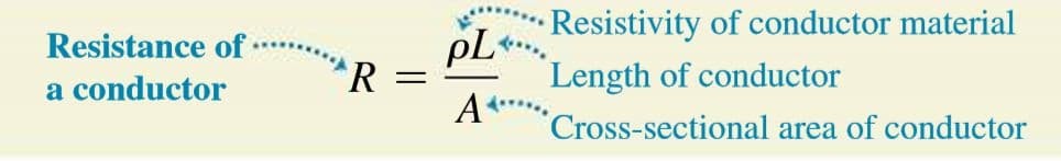 Resistance is calculated using the resistivity, length, and cross-sectional area of the material in question.