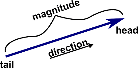 Vectors are numbers that have magnitude and direction.
