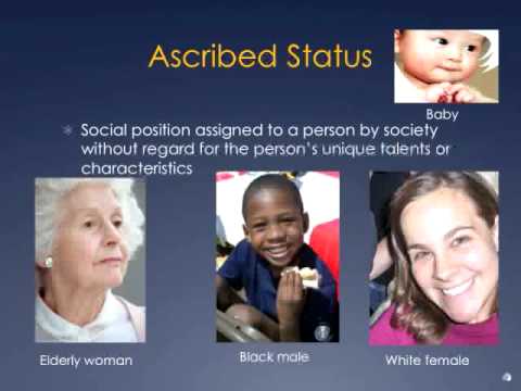Ascribed status is a position in a social group that one is born into or has no control over.