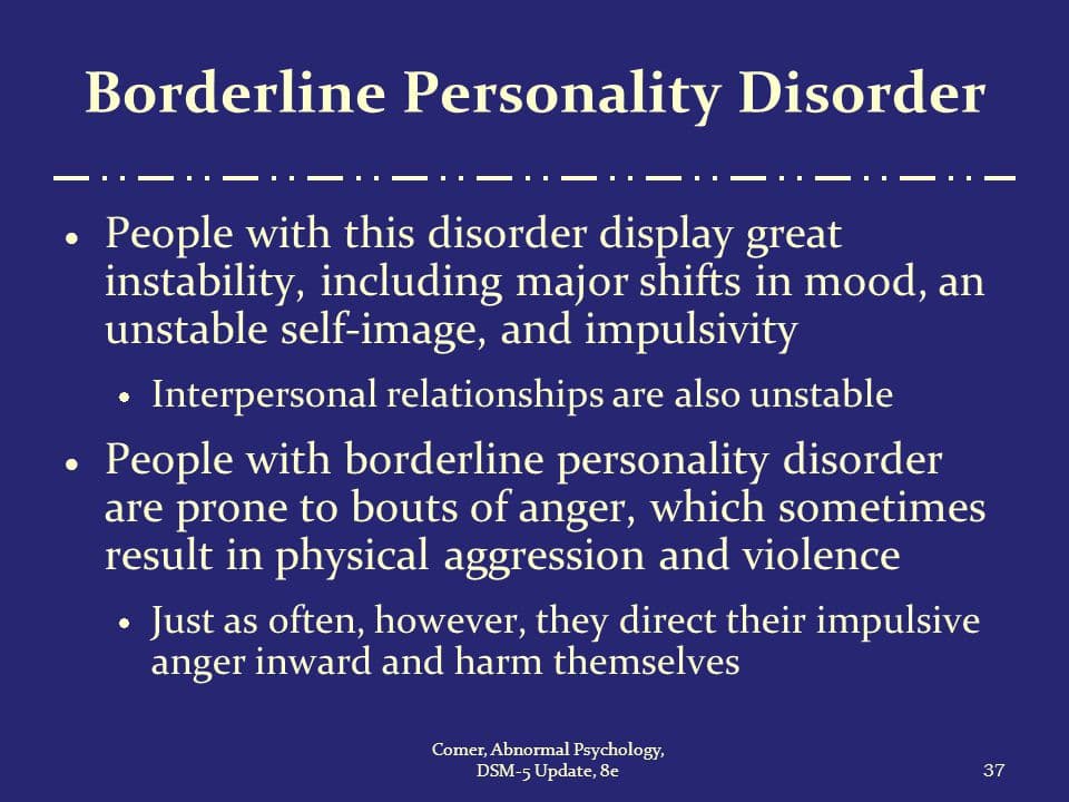 Borderline personality disorder is a personality disorder that typically includes the following symptoms: inappropriate…