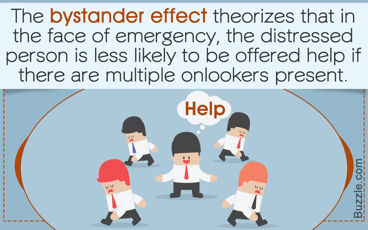According to the bystander effect, when in a group , individuals are less likely to respond to a person in need.