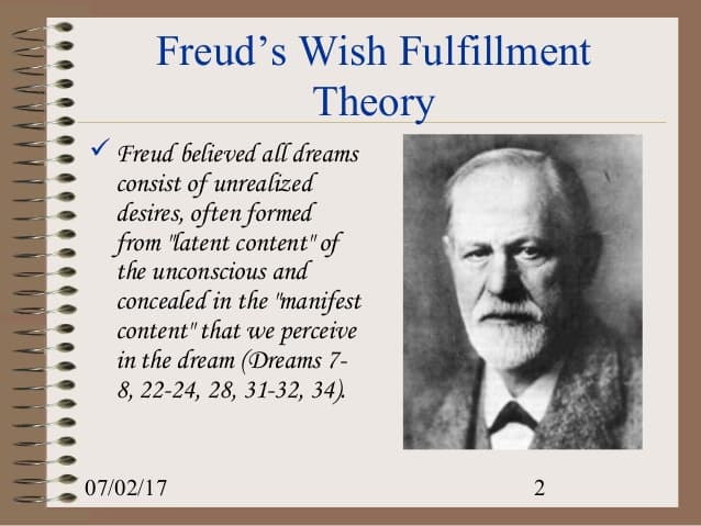 Freud Wish Fulfillment: Sigmund Freud believed that dreams are our unconscious thoughts and desires.