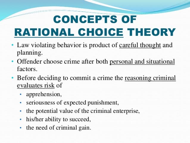 The rational choice theory states that individuals will make decisions that maximize benefit and minimize harm .