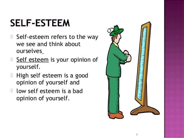 Self Esteem: Self-esteem is an individual's sense of his or her value or worth .