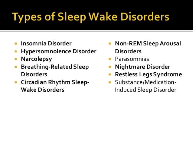 Sleep disorders involve problems with the quality, timing and amount of sleep , which cause problems with functioning a…