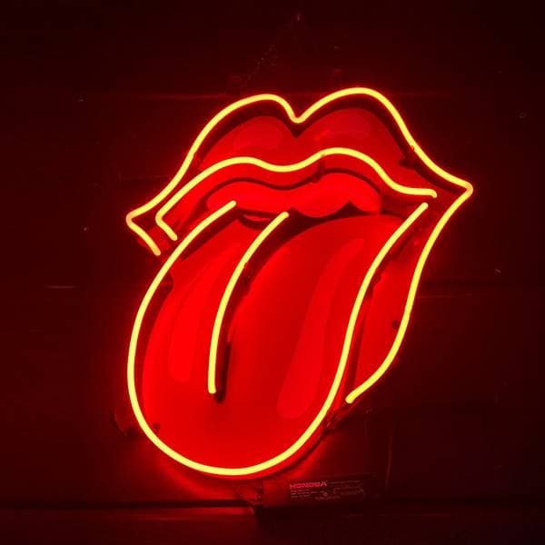 neon sign of tongue: The 5 main tastes are bitter, salty, sweet, sour, and umami