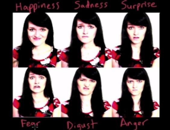 6 universal emotions happiness sadness fear disgust anger surprise