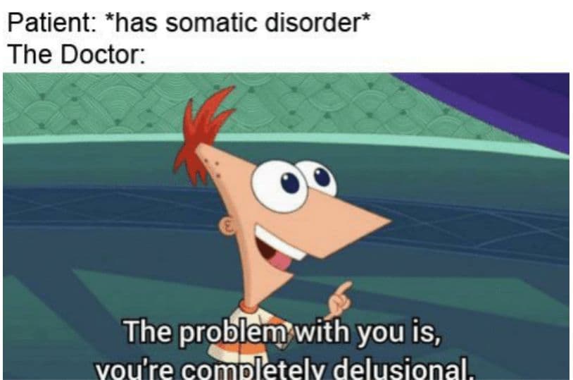 Somatic symptom disorder is when mental disorders manifest physical symptoms and people spend excessive time/energy wor…